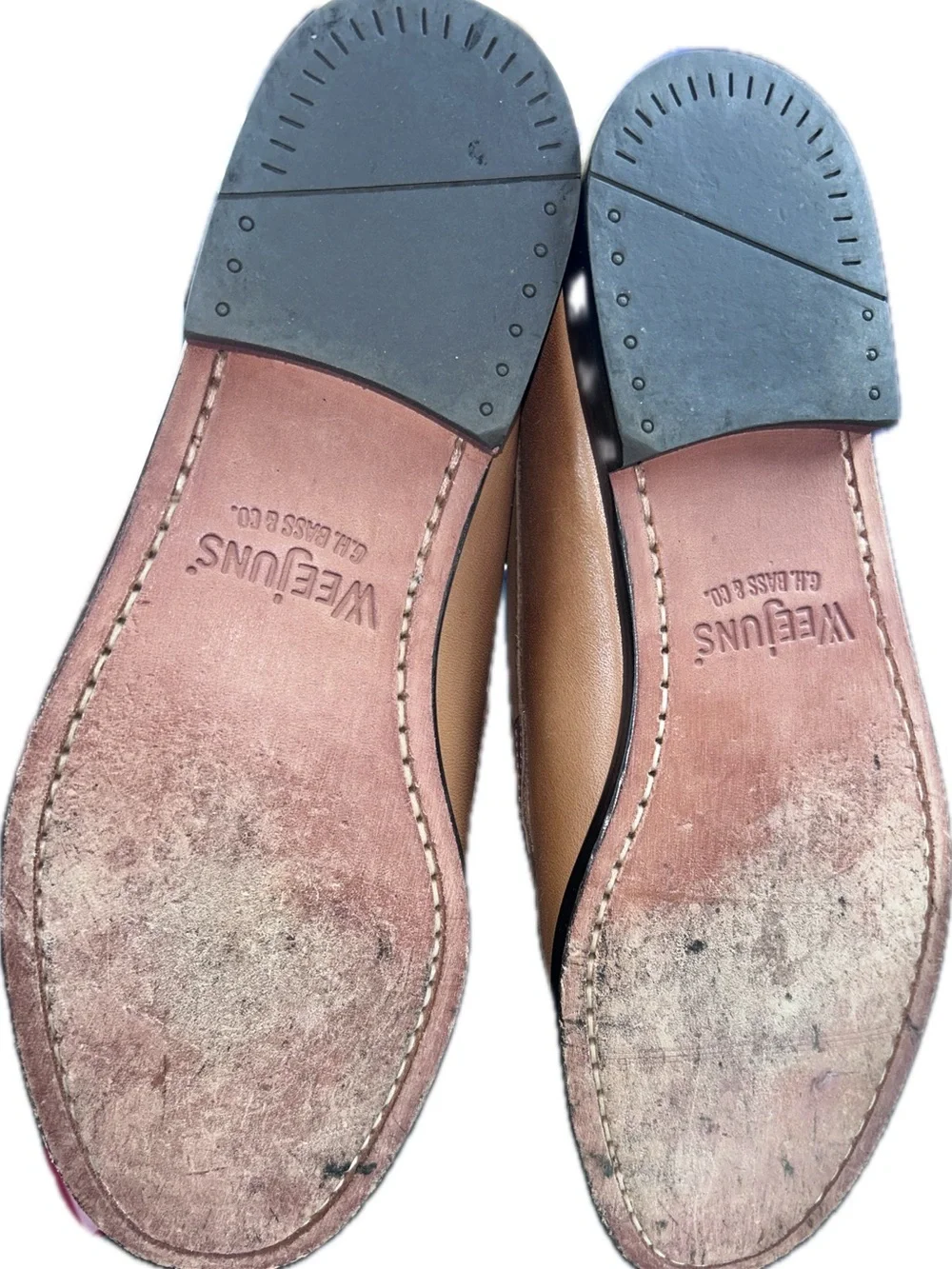 GH Bass Walter Weejuns Brown Leather Penny Loafers Old Money Grandpa Shoes 9D